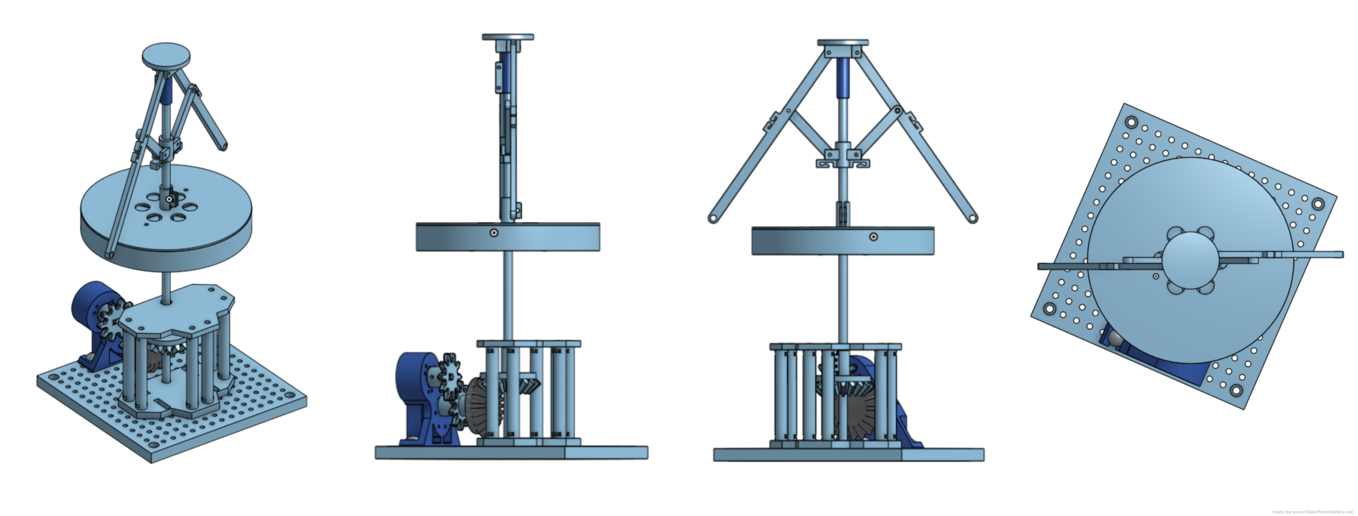 Different Views of the Mechanical Rectifier in Onshape